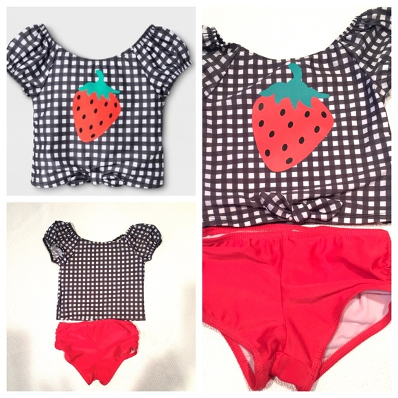 Cat & Jack Other - NWOT 2pc Rash Guard Set Strawberry Cat & Jack 4T